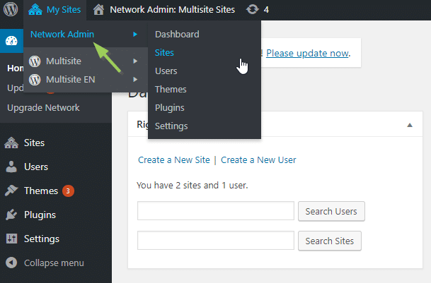 Multisite Network In WordPress