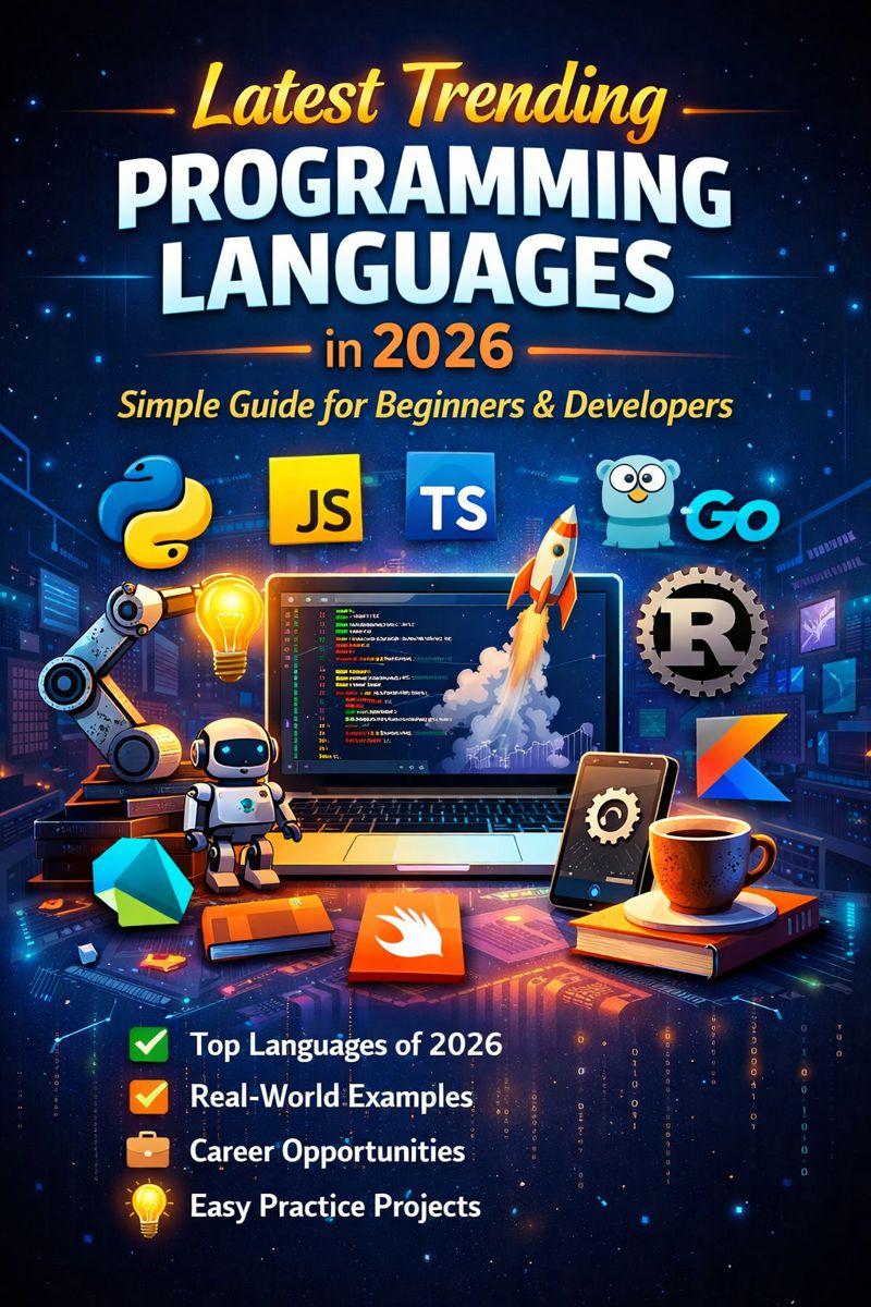 Latest Trending Programming Languages in 2026 – Simple Guide for Beginners & Developers